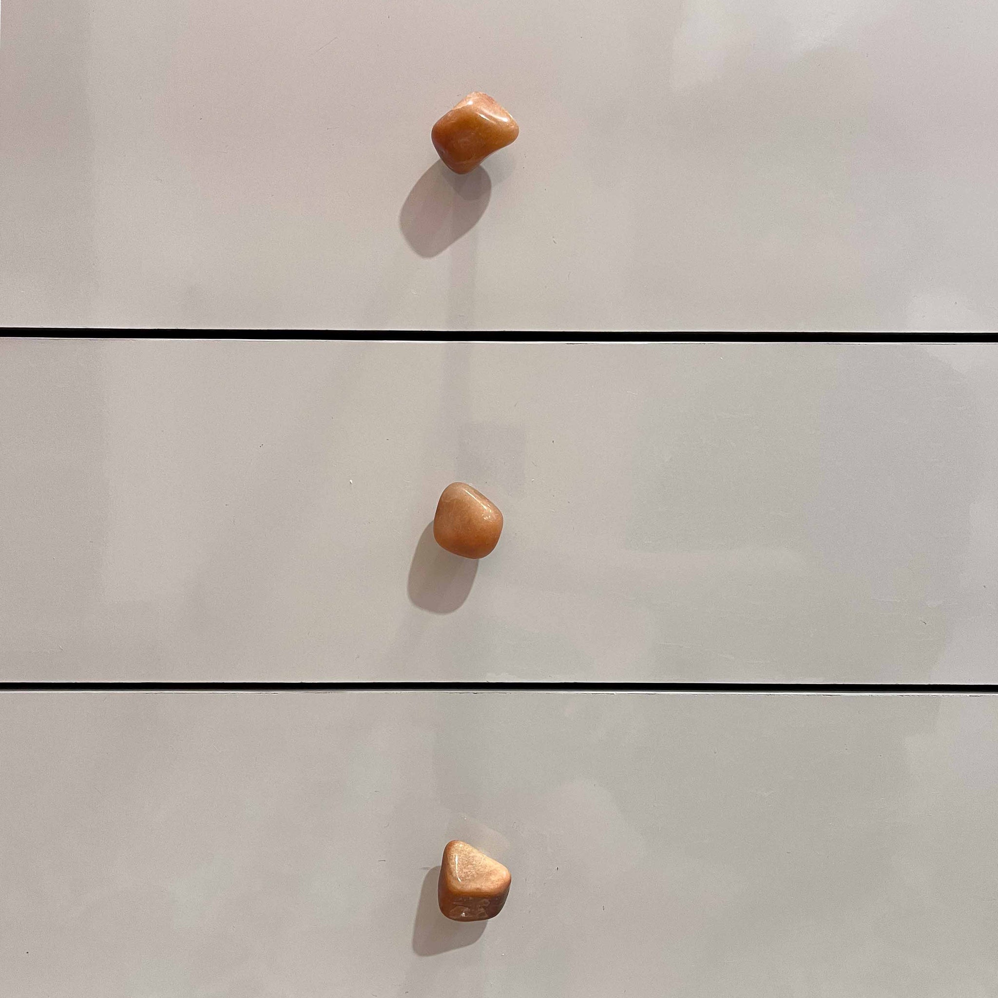 Peach Pebble Knobs - Set of 4