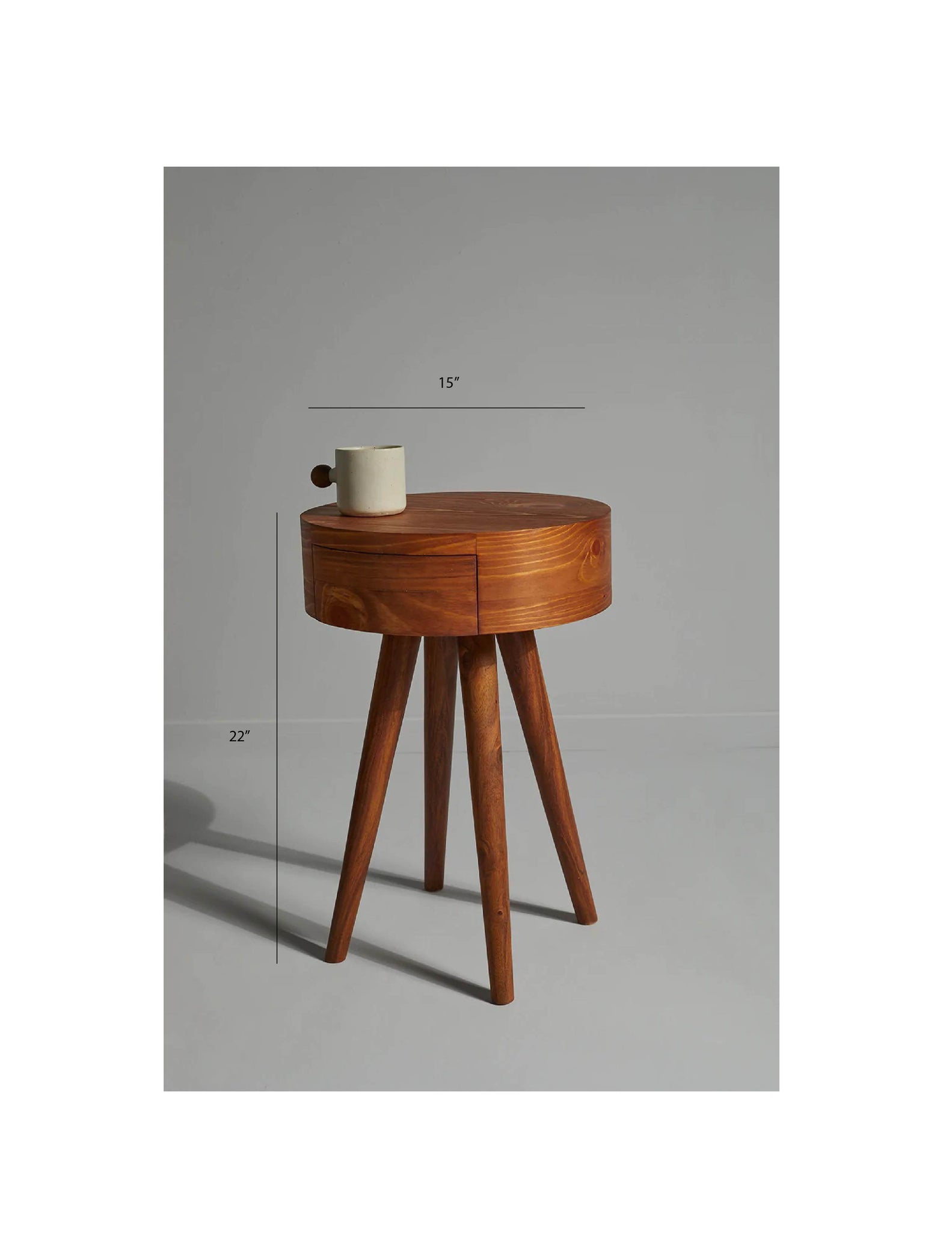 Cylinder End Table