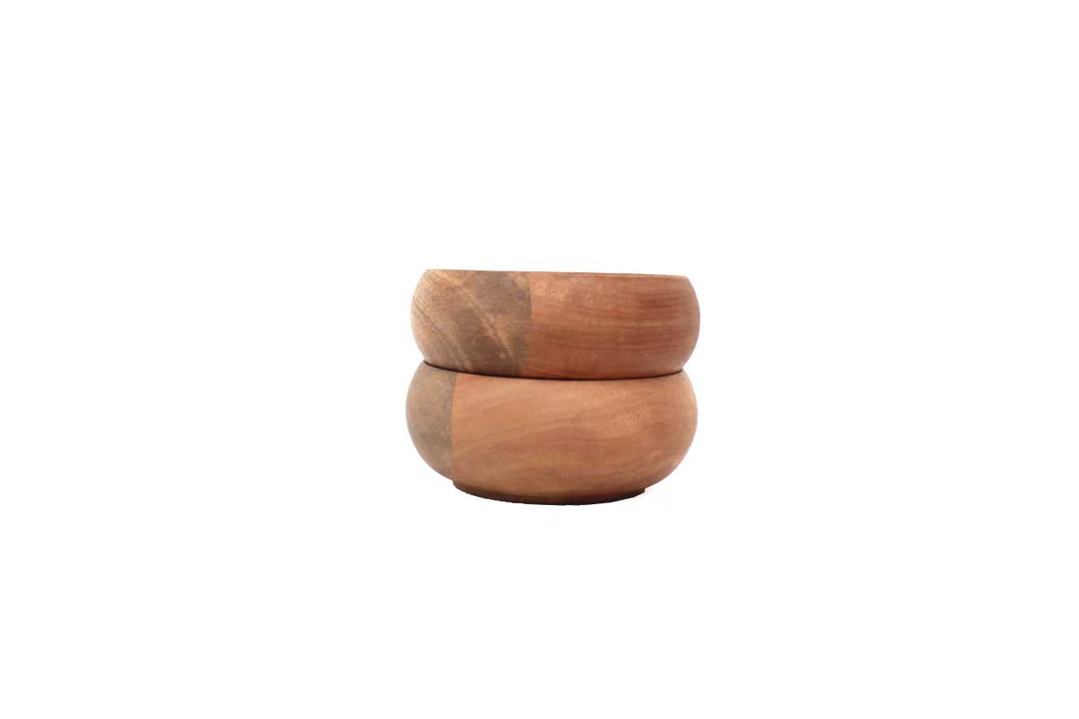 Round Wood Bowl (Set of 2)
