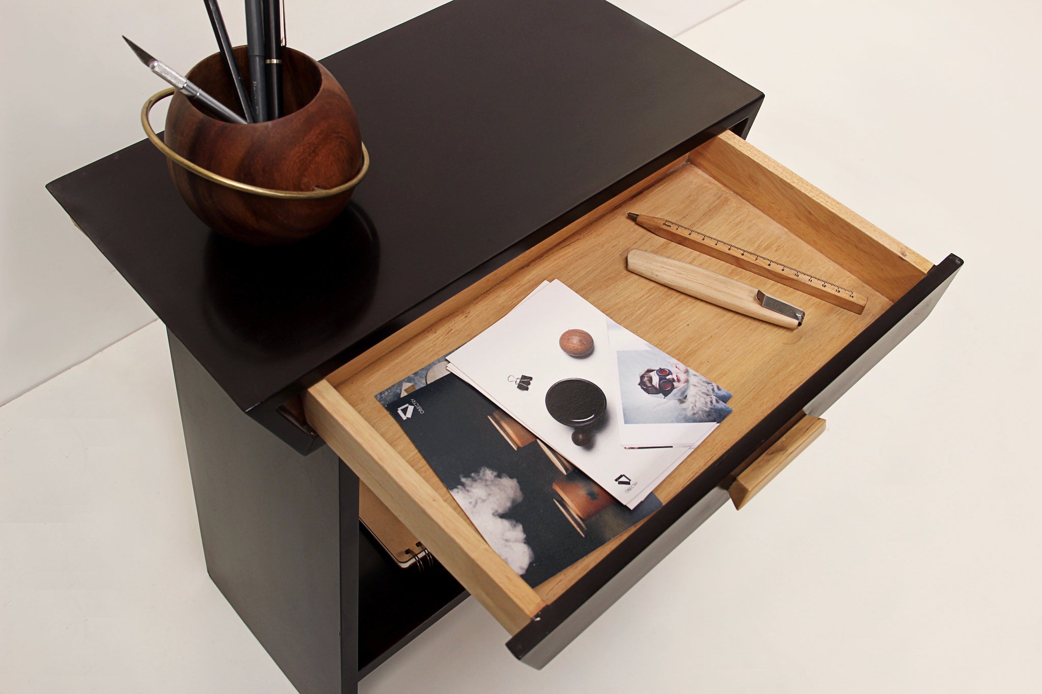 Trapeze Bedside Table