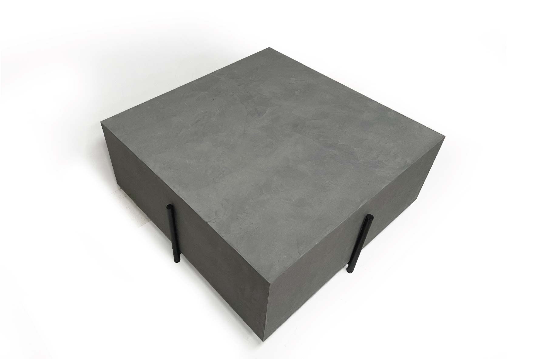 Square Concrete Coffee Table (Black)